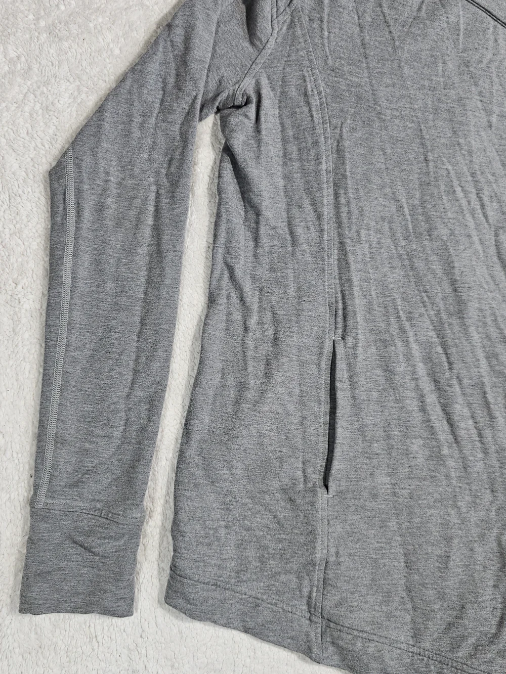 Lululemon Coast Easy  Wrap Jacket Size 6 In Light Grey.